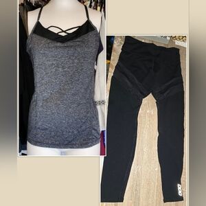 LOT of Lorna Jane Athletic Wear Workout Tank Top + Leggings Women's XS or S